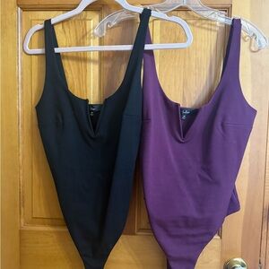 Lulu's Black and Purple Bodysuits